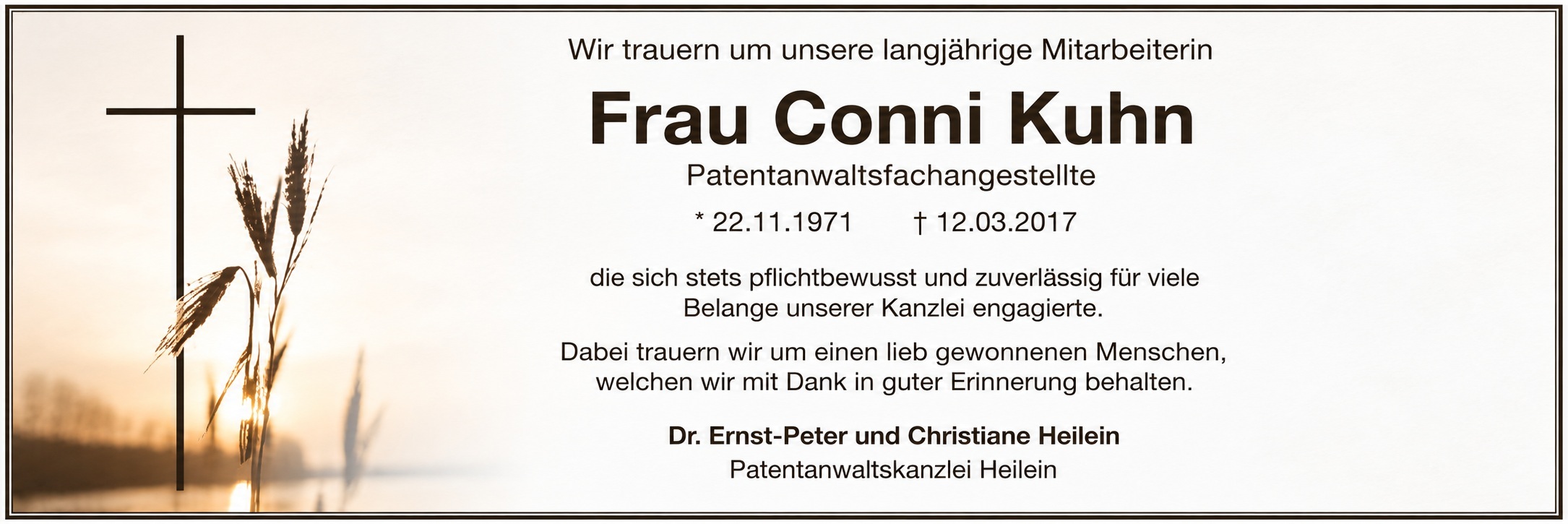 Wir trauern um unsere Mitarbeiterin